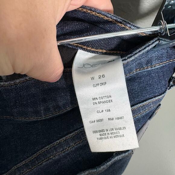 Joe's Women's Cuff Crop Midrise Medium Wash Carpi Jeans - Size 26 - Stretch Jean - Picture 5 of 7